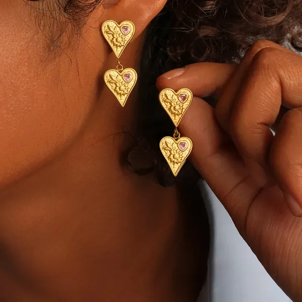 Gold_Dual_Heart_Drop_Earrings_For_Women